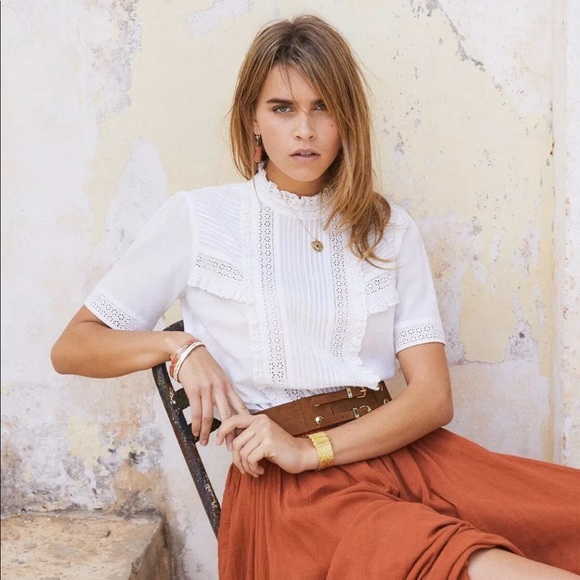 Sezane Tops - Sezane Anne Blouse Size 36 / US 2 White